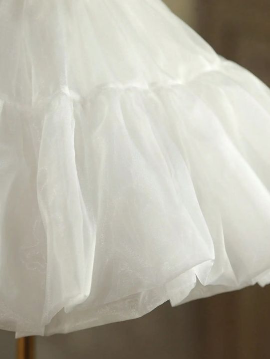 Women%20Girls%20Ruffled%20Short%20Petticoat%20With/No%20Hoop%20Solid%20Color%20Fluffy%20Bubble%20Tutu%20Skirt%20Puffy%20Half%20Slip%20Prom%20Crinoline%20Underskirt%20-%20Image%204