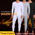 Long Johns Thermal Underwear for Men Fleece Lined Base Layer Set for Cold Weather. 