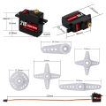 NEEBRC 21g Metal Gear Micro Digital Servo Motor Waterproof for 1:18 1:16 RC Car HYPER GO WLTOYS 144001 Truck Plane Boat Robot. 