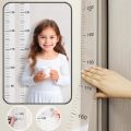 2M Adhesive Wall Growth Chart Removable Children's Growth Height Chart Wall Height Measurement Card for Home Nursery & Office. 