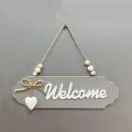 1Pc Wooden Door Sign Welcome Hang Up Welcome Guests in Front of The Door Home Decoration Sign Bow Creative Hang Up.