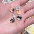 20Pcs Cute Cat Two-eye Buttons 12/17mm Colourful Cartoon Cat Resin Buttons DIY Kids' Clothes Hats Socks Buttons. 
