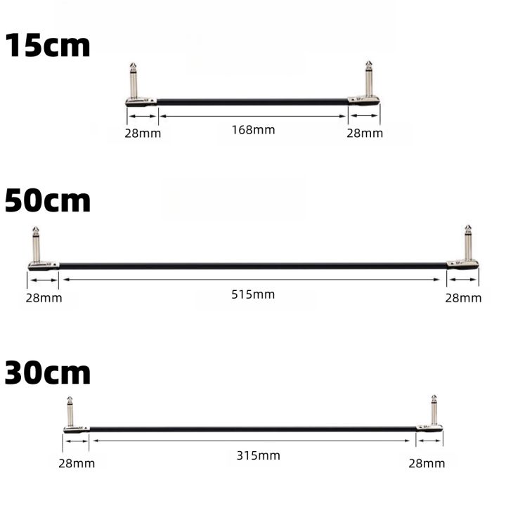 1/3/6PCS%20Electric%20Guitar%20Effect%20Pedal%20Patches%20Cable/6.35mm%20Flat%20Cord/Low%20Noise%20Shielded%20Cable/Pedal%20Board%20Cable(15/30/50CM)%20-%20Image%202