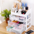 23.3cm wide 3 layer cosmetic display stand makeup organizer storage box with drawer-friendly. 