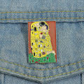 The Kiss Enamel Pins Gustav Klimt Abstract Oil Painting Works Brooches Lapel Badges Elegant Drawing Jewelry  For Art Friends. 
