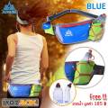 Aonijie half/full marathon running trail exercise waist pack running bag free 250 ml water bottle Thai Express blue. 
