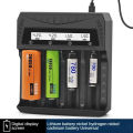 1/2/4 Slots Intelligent LCD Battery Charger for 18650 4.2V Rechargeable Lithium Battery 1.2V Rechargeable NI-MH AA/AAA Battery. 