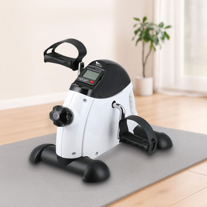 Mini Exercise Bike Portable Pedal Exerciser Gym Fitness Leg Arm Training Adjustable Resistance with LCD Display for Women and Men