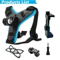 Motorcycle Helmet Strap Mount Phone Stand Holder For GoPro Hero 12 11 Insta360 X4 Action Sports Camera mobile phone Accessories. 