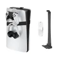 Steel Wall Mount Bracket Compatible with PS5 Slim, Stable Metal Wall Hanging Stand for PS5 Slim with Controller&Headphone P5227. 
