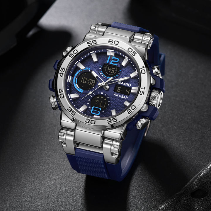 BASID Fashion Watches For Men Sports Luminous Mens Watches 50M ...