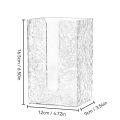 Luxury Water Ripple Tissue Holder, Wall Mounted U-Shaped No Drill Box for Kitchen Wipes & Bathroom Face Towel. 