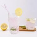 Pink Glass Straw Reusable Drinking Straw Borosilicate Glass Tube Straws for Drinks Cocktail with Cleaning Brush Bar Accessories. 