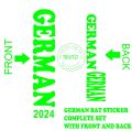 german bat sticker in green complete set for all type bats truthenterprises. 