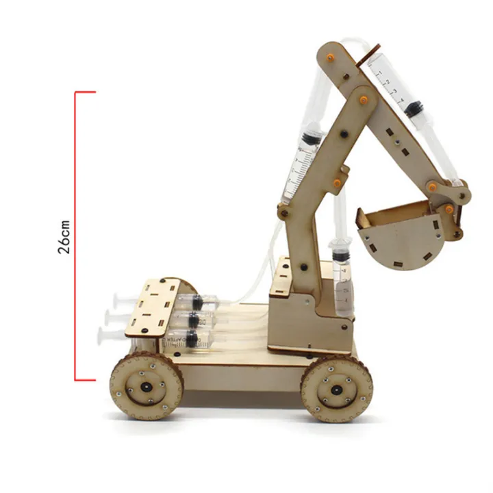 DIY%20wooden%20hydraulic%20excavator%20model%20children's%20puzzle%20assembly%20toy%20wooden%20science%20experiment%20parent-child%20interaction%20-%20Image%204