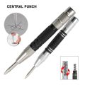 2PC Black and White Center Punch 128mm Automatic Spring Locator 155mm Glass Striker Punch Positioning Punching Tool Accessories.