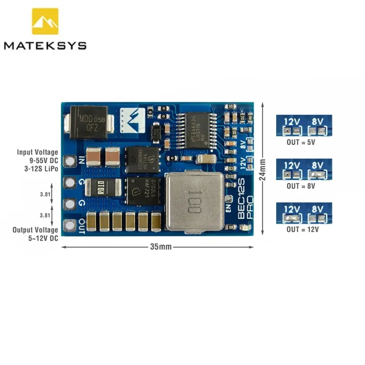 MATEK%20BEC12S-PRO%209-55V%20TO%205V/8V/12V-5A%20Voltage%20Regulator%20BEC%20Power%20Module%20Overcurrent%20Protection%20Self-recovery%20for%20RC%20FPV%20Drone%20-%20Image%203