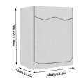 1pc Silver Washing Machine Cover, Waterproof And Dustproof Cover For Washing And Drying Machine,Bag,Organizer,Storage. 