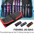 Fishing Lure Bag 12 Slots Fishing Bag Lure Organizer Bait Storage Bag Waterproof Adjustable Fishing Lure Jig Pocket. 