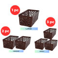 Organiser Basket 6pc Combo Plastic Storage Baskets Multi-Purpose. 