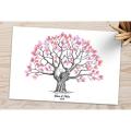 Personalised Fingerprint Tree Canvas Wedding Guest Book Creative Poster Wedding Gift Signature Marriage Souvenir for Party Decor.