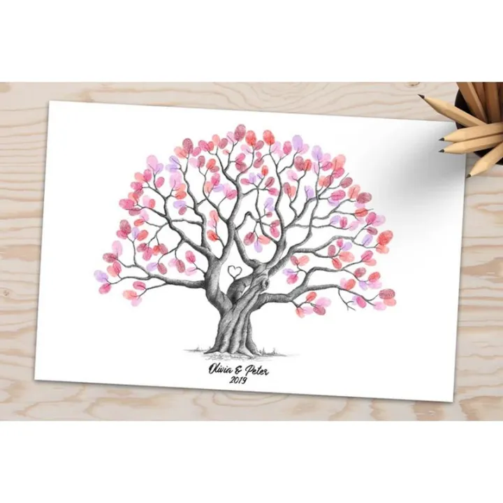 Personalised%20Fingerprint%20Tree%20Canvas%20Wedding%20Guest%20Book%20Creative%20Poster%20Wedding%20Gift%20Signature%20Marriage%20Souvenir%20for%20Party%20Decor%20-%20Image%203