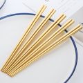 5 Pairs Metal Chopsticks, Reusable Chopsticks Dishwasher Safe, Stainless Steel Chopstick for Japanese Chinese Korean, Dinner Set. 