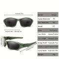 Outdoor Sports Polarized Sunglasses Men Curve Cutting Frame Stress-Resistant Lens Shield Sun Glasses Wome. 