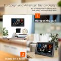 Humidity Meter Weather Forecast Indoor Outdoor Tuya WIFI Smart Weather Station Temperature Multifunctional Weather Alarm Clock. 