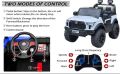TOYOTA 12V Electric Ride On Jeep For Kids with Remote Control 1-6 Yrs Jeep Battery Operated Ride On MP3/Bluethooth/LED Light/Parental Remote Control for Ages 3-8 (White,Black). 