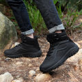 High-Top Leather Men's Boots Breathable Desert Combat Boots Outdoor Non-slip Hiking Boots Men Motorcycle Boots Work Ankle Boots. 