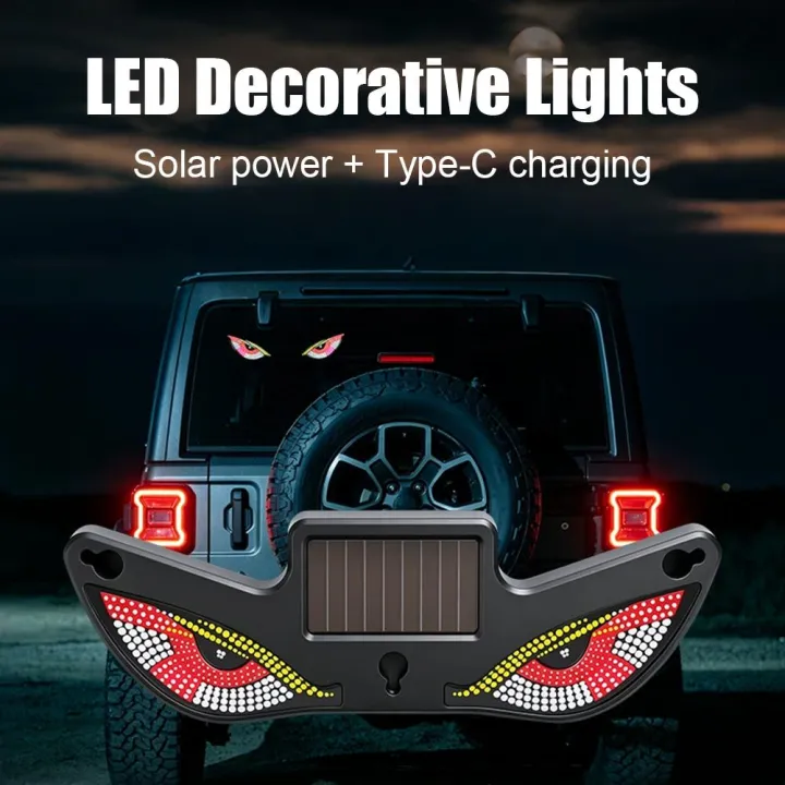 Wright Solar Rear Solar Car LED Demon Eye Ambient Light Waterproof Evil Eyes Breathing ...