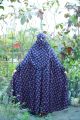 Red and Black Linen Khimar with niqab-Best khimar and hijab.