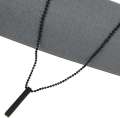 Fashion frill Men's & Girl's Jewellery 3D Cuboid vertical Bar/Stick Stainless steel Black Silver Golden Locket pendants Necklace. 