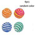 4 PCS Balls Interactive Pet Toys for Cats Kitten Dog Training Playing Chewing (Random Color).