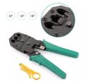 Crimping Tool for 4P/6P/8P, RJ-11/RJ-12/RJ-45 Network and Telephone Cables - Modular Telecom Crimping Tool Network Cable Pliers Ratchet Crimping Pliers (Crimper). 