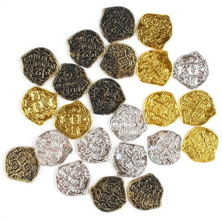10/25/50pcs%20Plastic%20Pirate%20Coin%20Fake%20Gold%20Coin%20Treasure%20Game%20Simulation%20Toys%20Coin%20Kids%20Party%20Gift%20Kids%20Birthday%20Children's%20Gift%20-%20Image%204