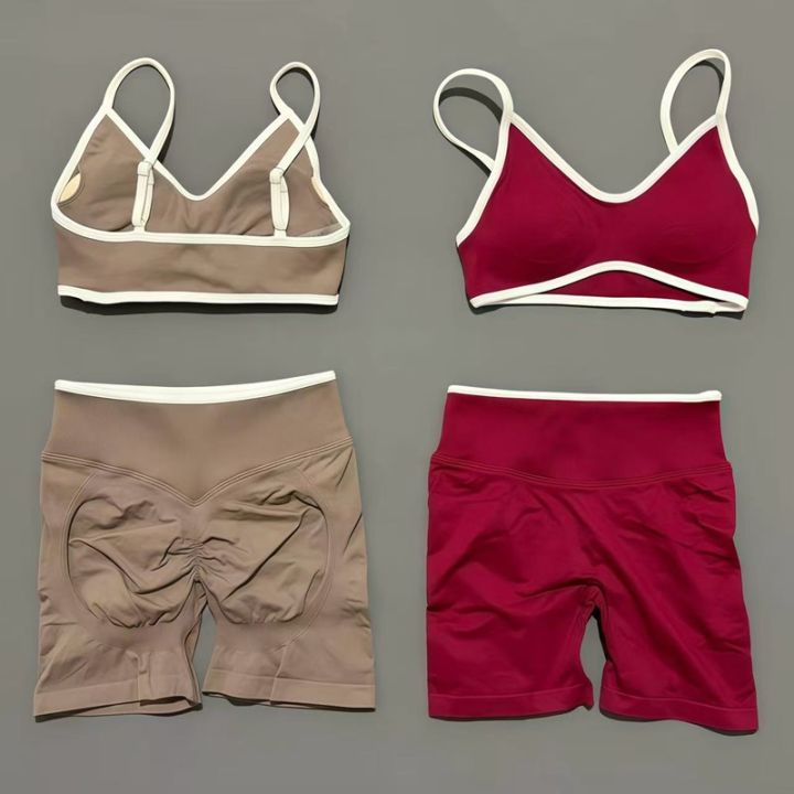 2Pcs%20HISTELLO%20Ignite%20Sculpt%20Sports%20Set%20Naked%20Feel%20Tummy%20Control%20Cross%20Bra%20Scrunch%20Hip%20Lifting%20Yoga%20Pilates%20Running%20Fitness%20Sets%20-%20Image%203