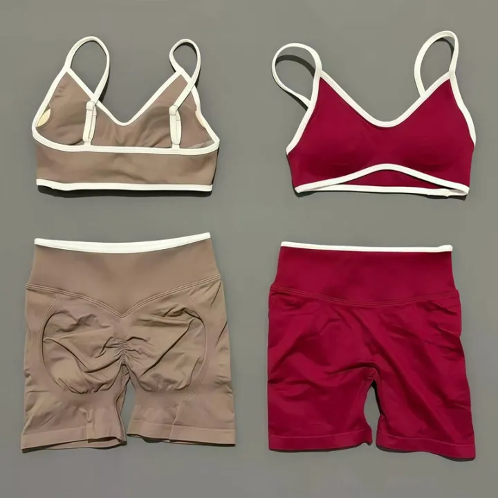 2Pcs%20HISTELLO%20Ignite%20Sculpt%20Sports%20Set%20Naked%20Feel%20Tummy%20Control%20Cross%20Bra%20Scrunch%20Hip%20Lifting%20Yoga%20Pilates%20Running%20Fitness%20Sets%20-%20Image%203