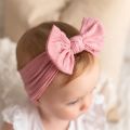 Headwrap Newborn Baby Headband For Girls Elastic Knit Children Turban Baby Cute Bows Soft Nylon Kids Headwear Hair Accessories. 
