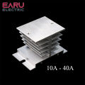 1 pcs New Aluminum Fins Single Phase Solid State Relay SSR 10A to 40A Aluminum Heat Sink Dissipation Radiator Newest  Rail Mount. 