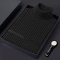 Autum Men's Slim Fit Pullover Sweaters Long Sleeve Turtleneck Sweater Casual Stripe Knitted Winter Warm Outdoor Streetwear. 