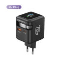 70W GaN Fast Charger with Type-C Retractable Cable 3 IN 1 PD3.0 QC4.0 PPS Fast Charging for IPhone 16 15 14  Tablet Laptop. 