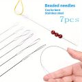 7pcs Stainless Steel Bead Needles Magical Fine Bead DIY Jewelry Making Tools Handicrafts Bead Accessories Sturdy Durable Flexib.
