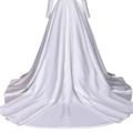 floor touch bridal western gaun New Fashionable Trendy look western dress White party wear white gorgeous gaun for women birthday dress gift item for special person.