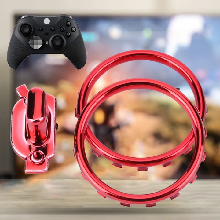 Accent%20Rings%20Replacement%20Kit%20Replacement%20Parts%20with%20Screwdriver%20Matte%20Chrome%20Plated%20for%20Xbox%20One%20Elite%20Series%202%20Game%20Controller%20-%20Image%204