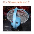 solar dc table fan 12 inches 12 volt. 