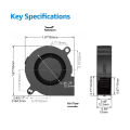 2PCS DC 5V 12V 24V 50x50x15mm Centrifugal Cooler 2Pin Radial Fan 5015 Turbo Blower Fan 5cm 50mm Radiator for 3D Printer Cooling. 