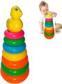 Rainbow Stacking Ring Toys for Kids, Baby Rings Toys, Stacking Ring Tower Construction Toys, Multicolor Rings Toy Play Activity Baby Toys - (6 Ring)(12 pieces). 