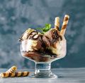 Crystal Glass Ice Cream Cups Set of 6- Premium European Ice Cream Bowls for Home - Multi- uses Serving Bowl for Chocolate falooda Sweet friuts Salad Dessert Cup. 